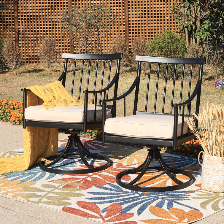 Steel outdoor dining discount chairs